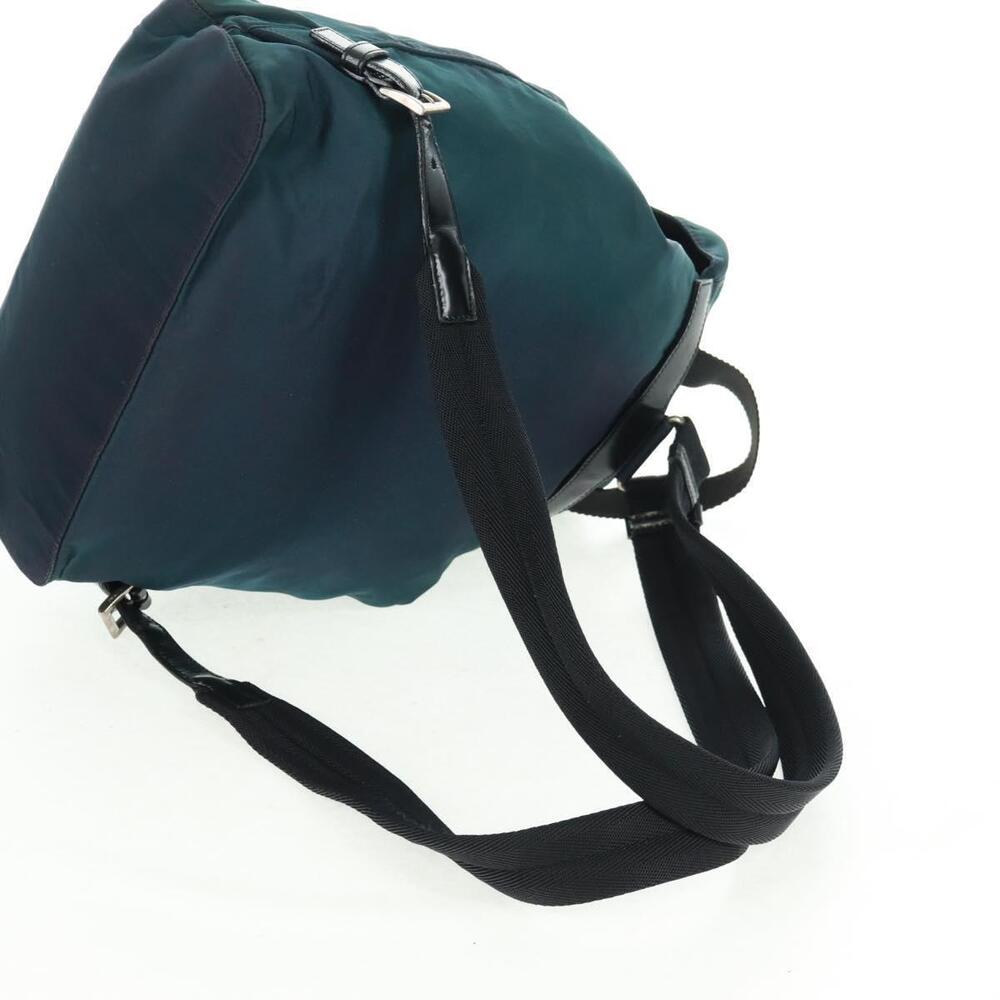 PRADA Backpack Nylon Green Silver Auth 161433 - Picture 8 of 16